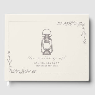Livro De Visitas Vintage Lanterna Ametist Casamento Russo