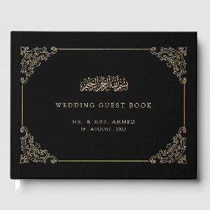 Livro De Visitas Vintage Negra Casamento Muçulmano