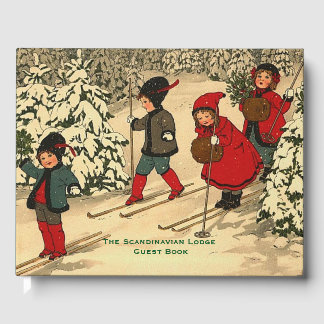 Livro De Visitas Vintage Winter cena