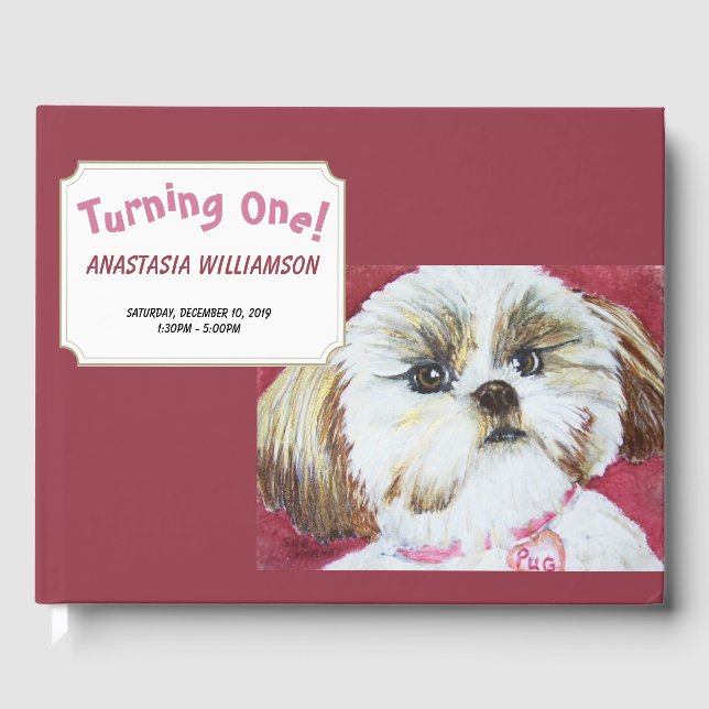 Livro De Visitas Virando Um Sweet Shih Tzu (Frente)