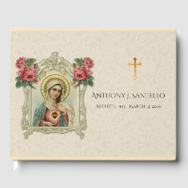 Livro De Visitas Virgem Católica Maria Memorial Funeral