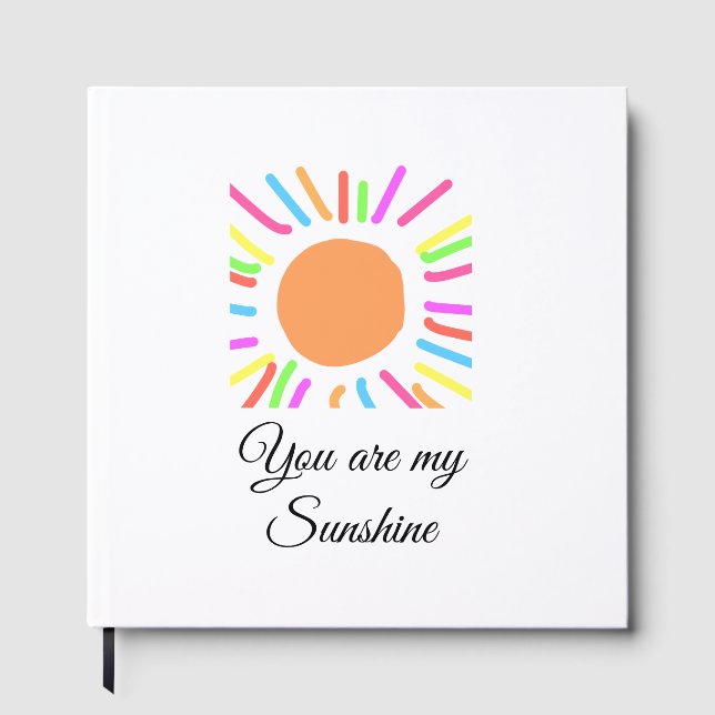 Livro De Visitas você é meu raio solar amarelo alaranjado raios sol (Frente)
