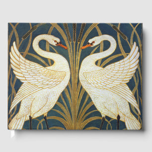Livro De Visitas Walter Crane Cisne Antigo e Íris Art Nouveau