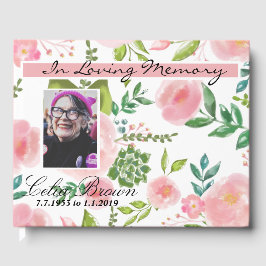Livro De Visitas Watercolor Na Memória De Adorto | Memorial Funeral