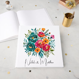 Livro De Visitas Watercolor Romance Wedding