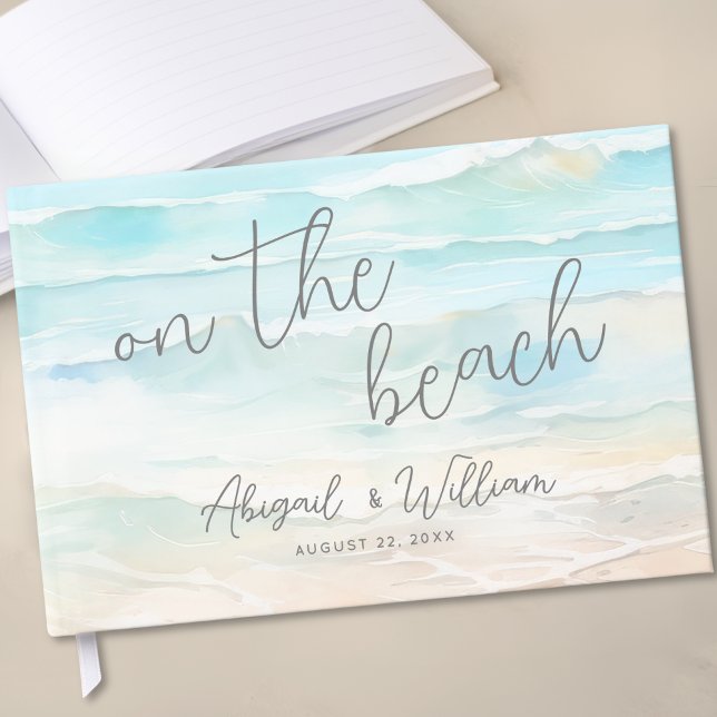 Livro De Visitas Watercolor Summer On The Beach Wedding (Watercolor Summer On The Beach Wedding Guest Book)