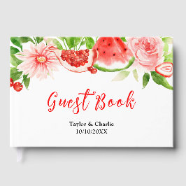 Livro De Visitas Watermelon and Pomegranate Wedding