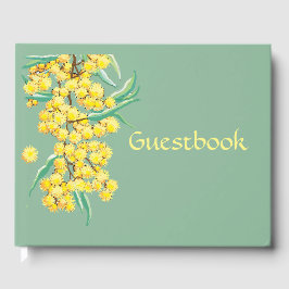 Livro De Visitas Wattle blossoms australiano Guestbook