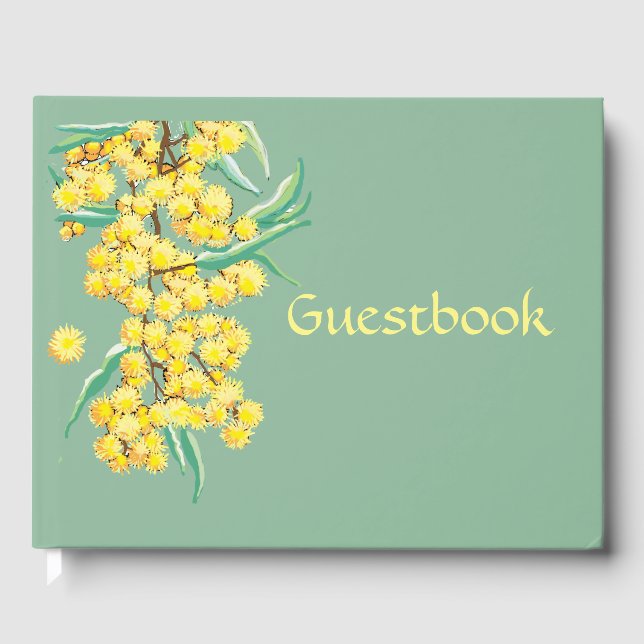 Livro De Visitas Wattle blossoms australiano Guestbook (Frente)