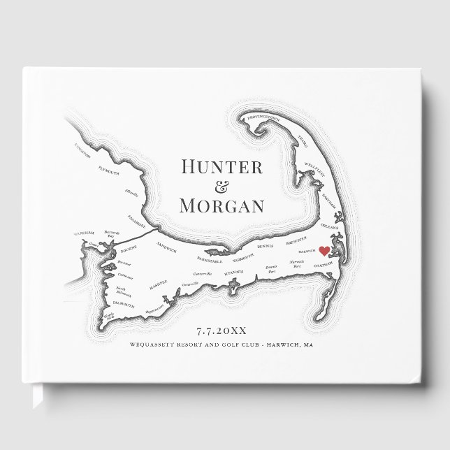 Livro De Visitas Wequassett Resort Cape Cod Wedding (Frente)