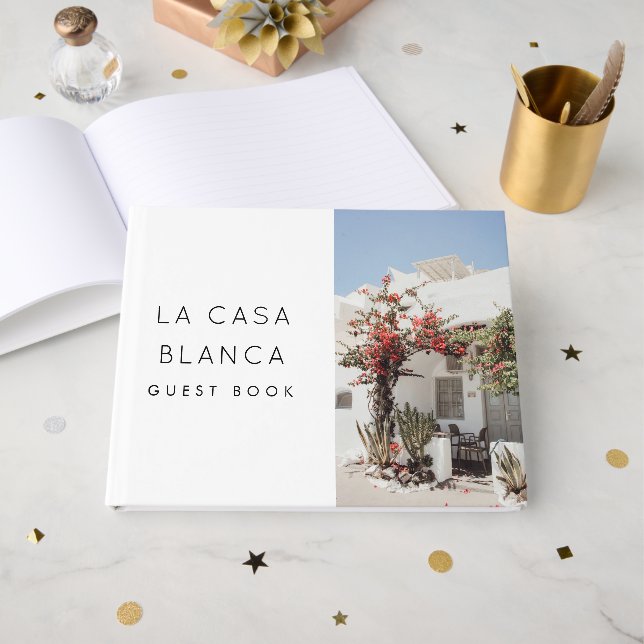 Livro De Visitas White Beach House Villa Rental Vacing Observações (Frente aberta)