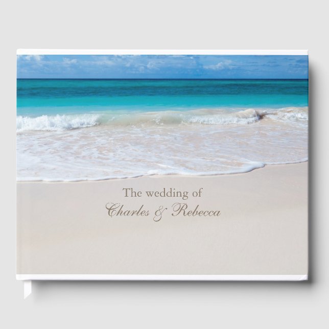 Livro De Visitas White Beach Weding Guest Book (Frente)