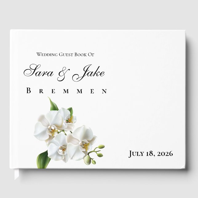 Livro De Visitas White Orchid Wedding (Frente)