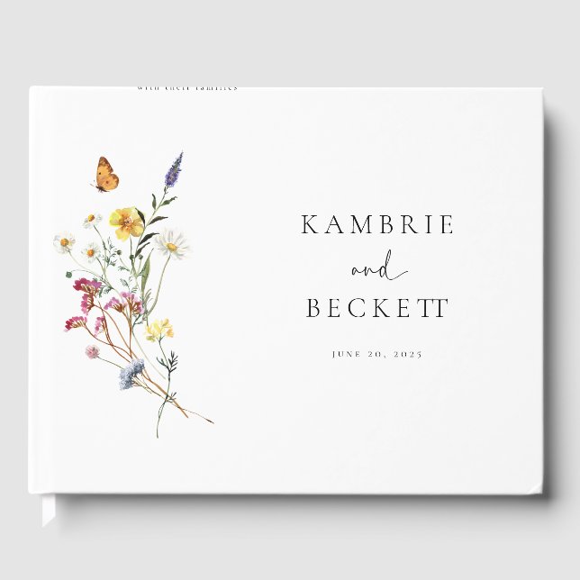 Livro De Visitas Wild Meadow Floral Wedding (Frente)