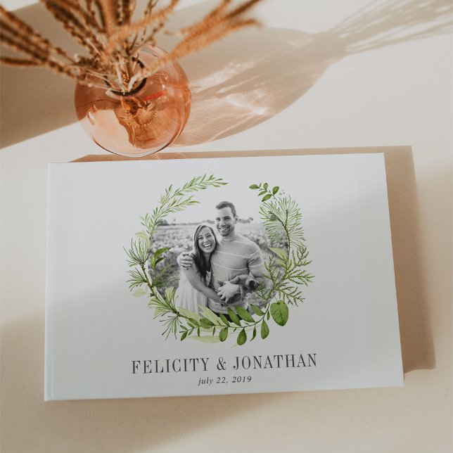 Livro De Visitas Wild Meadow Wreath | Casamento Fotográfico (Criador carregado)