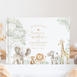 Livro De Visitas Wild One Jungle Safari Guestbook