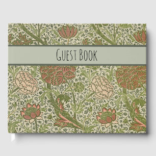 Livro De Visitas William Morris Cray Sage Flower Floral Botânica