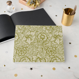 Livro De Visitas William Morris Poppy Classic Floral Green