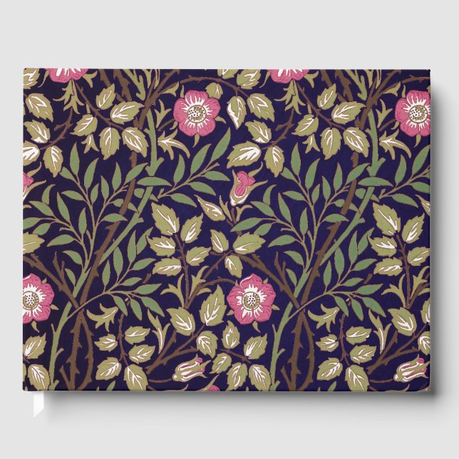 Livro De Visitas William Morris Sweet Briar Floral Art Nouveau (Frente)