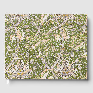 Livro De Visitas William Morris Windrush Padrão Floral Clássico