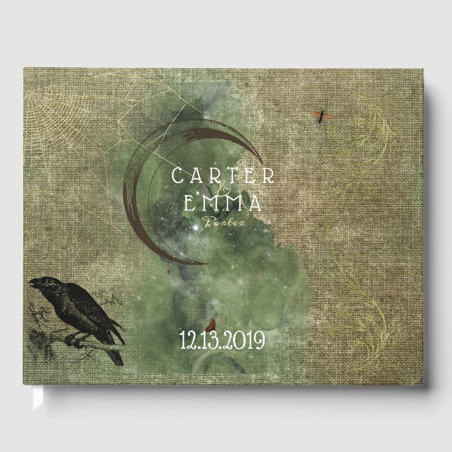 Livro De Visitas Witch Wicca Spells and Webs (Frente)