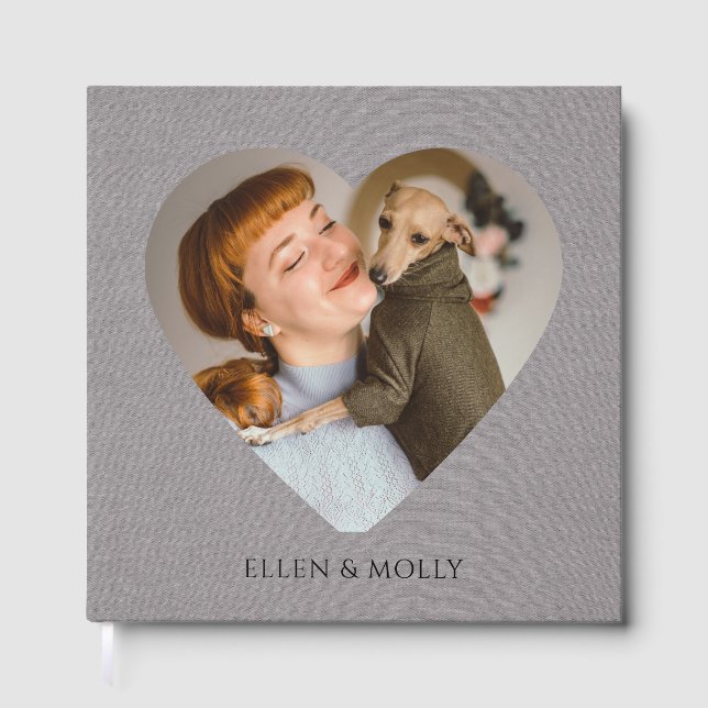 Livro De Visitas Woman And Dog Photo Album Book (Frente)