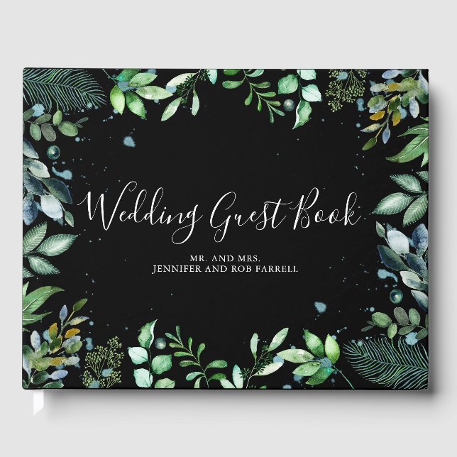 Livro De Visitas Woodland Greenery Wedding (Frente)