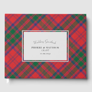 Livro De Visitas Xadrez Clan Grant Red Green Blue Casado Checkered