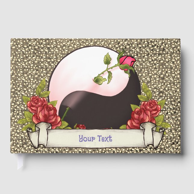Livro De Visitas Yin Yang Rosa Guest Book (Frente)