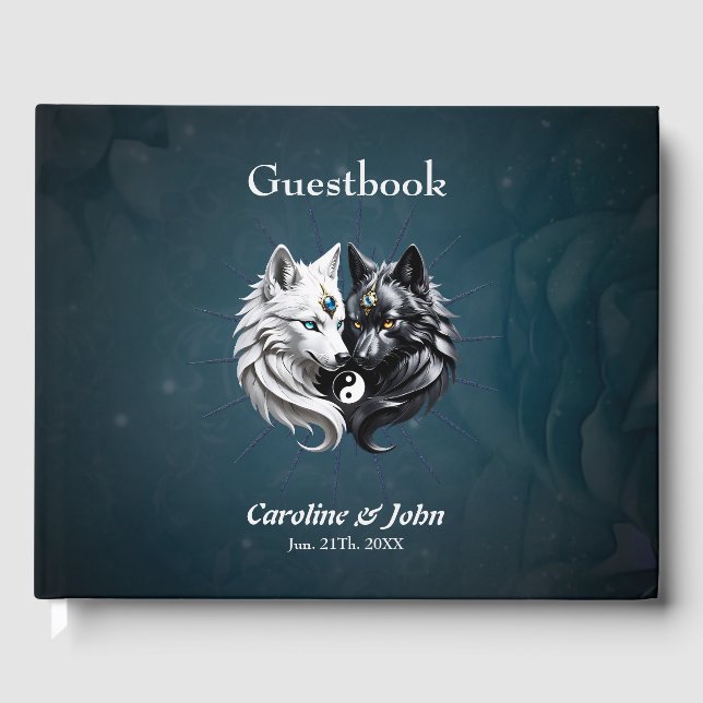 Livro De Visitas Yin Yang Wolves. (Frente)
