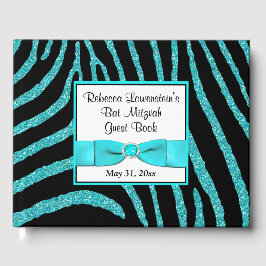 Livro De Visitas Zebra Glitter Bat Mitzvah