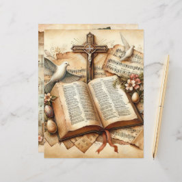 Livro-Desenho da Páscoa Cristã Vintage