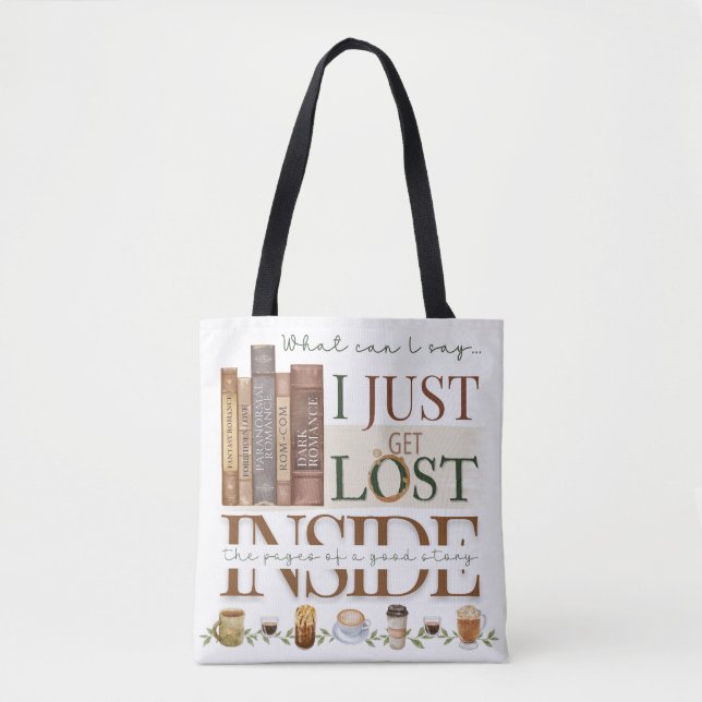 Livro Romance de Bookish Lover Tote Bag (Frente)