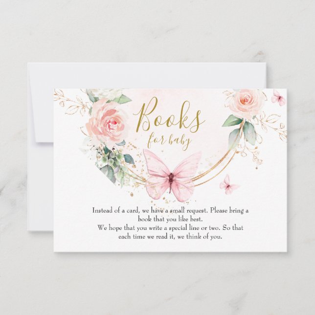 Livro rosa de borboletas para bebês (Frente)