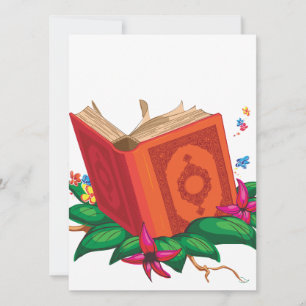 Livro Sagrado sobre Folhas Envolvidas com Flores
