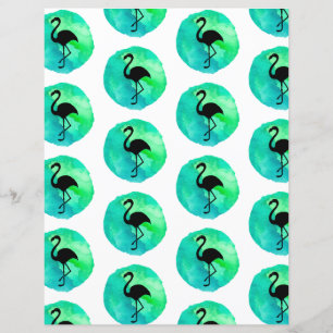 Livro Verde Azul Flamingo Patterno