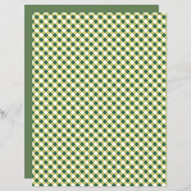 Livro Verde da Grass Gingham (Frente/Verso)