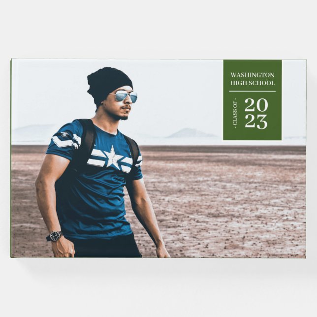 Livro Verde de Convidado para Graduação de Foto Si (Frente)