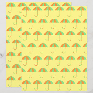 Livro verde e guarda-chuvas laranja Livro verde