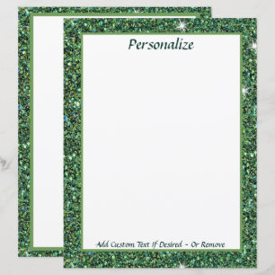 Livro Verde Elegante Personalizar Papel de Carta
