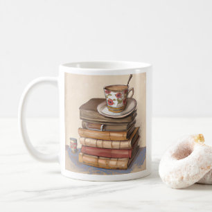 Livros Antigos e uma Xícara de Café