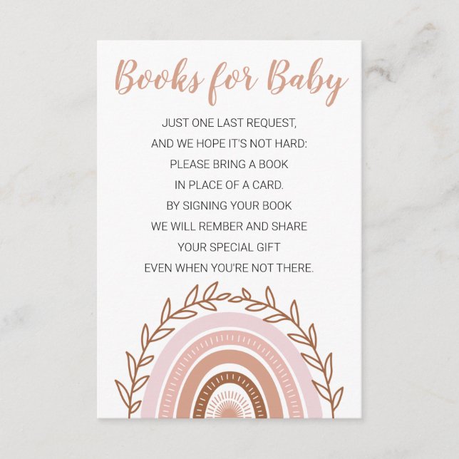 Livros "Booh Rainbow" para o Cartão de Bebê (Frente)