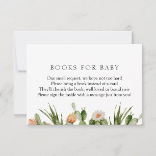 Livros Cactus para Cartão de Receptáculo para Bebê