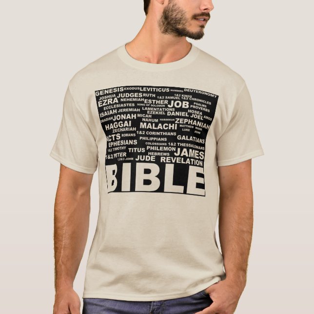 LIVROS da camisa da BÍBLIA t (Frente)
