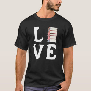Livros de Amor Nerd Camiseta Literária Lendo Pres