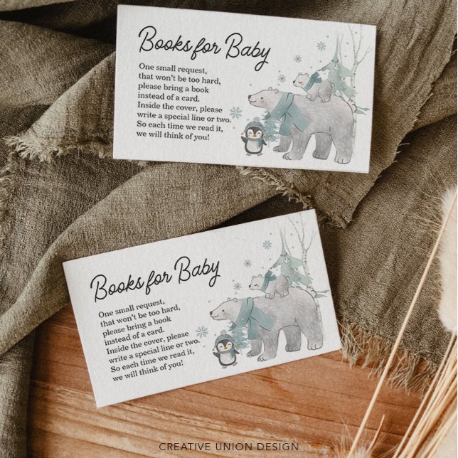 Livros de animais árcticos para cartão de Chá de f (Criador carregado)