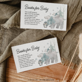 Livros de Animais do Ártico para Cartão de Chá de 