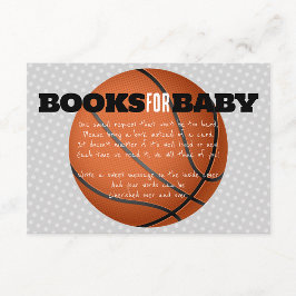 Livros de basquete para o Cartão de Recepção Baby 