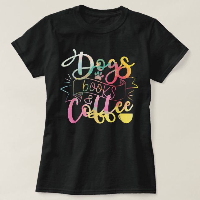 Livros De Cães E Camisa De Café (Frente do Design)