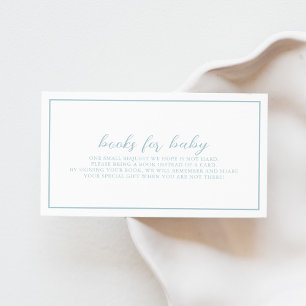 Livros de Chá de fraldas Azul para Cartão de Gabin